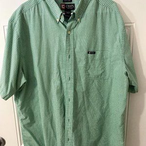 Green and White Checked Chaps Button Down